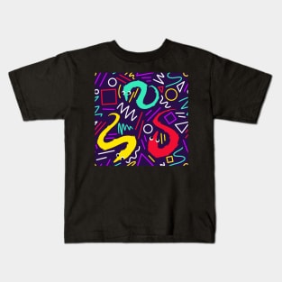 worm on a string pattern Kids T-Shirt